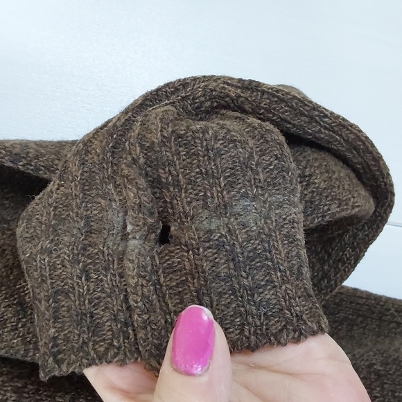 New Traditions- Mens Brown Argyle! 100% Shetland Wool Sweater Vintage Sz.Large - Picture 8 of 8